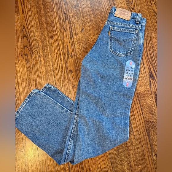 NEW Vintage Levi 505 Student Fit Denim Jeans, Orange Tag - Picture 13 of 13